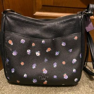 Blue with flowers coach purse gently used
